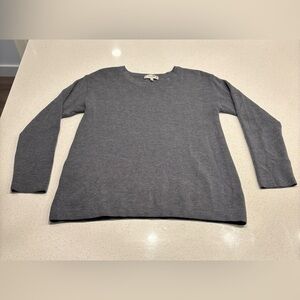 MILLY 100% Wool Gray Crewneck Sweater, Size L